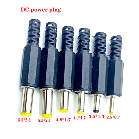 10 pcs/lot DC power plug 9mm length 5.5*2.1MM 3.5*1.3MM 30V 1A Electric Connectors Male Mount Jack Plug Wire Terminals Adapter ► Photo 1/5
