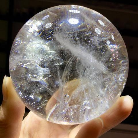 Natural Clear White Crystal Quartz Sphere Ball Specimen Collection Healing ► Photo 1/6
