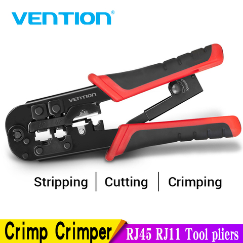Vention RJ45 Crimping Tool RJ45 Network Cutting Tools 8P RJ45 Crimper Cutter Stripper Plier for Modular RJ12 RJ11 Crimp Crimper ► Photo 1/6