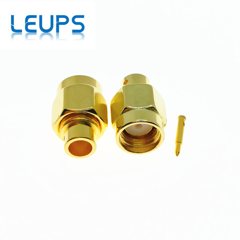 10PCS SMA Male Or RP-SMA Male (Female Pin) Solder Semi-rigid B3 for RG141 RG402 cable RF Connector ► Photo 1/6