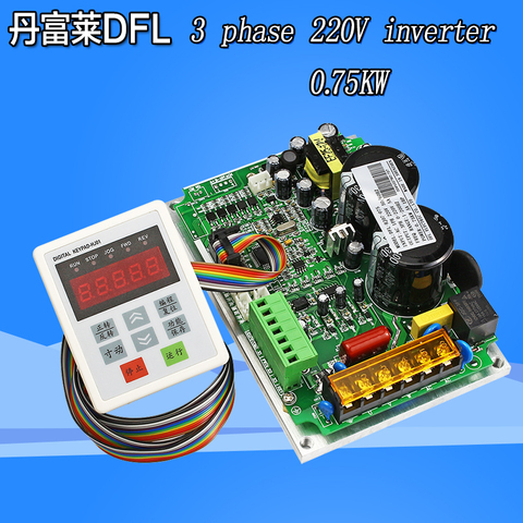 Frequency Regulator 220 v 3-Phase Inverter Board 0.75KW Motor Speed Contrl Frequency Converter DFL-HJ07-0R75 ► Photo 1/6