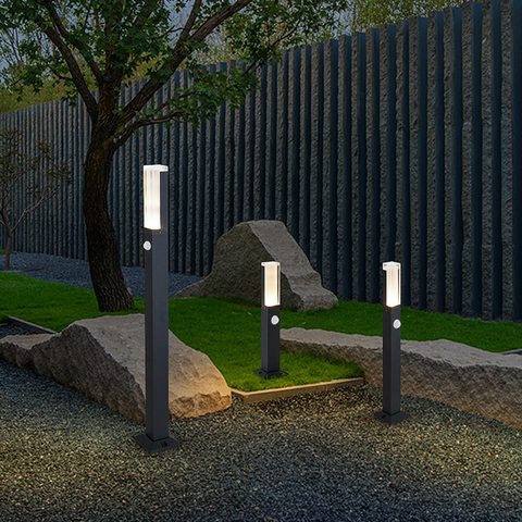 Motion Sensor 10W LED Lawn Lamp Outdoor waterproof IP65 Aluminum Acrylic lampshade Courtyard villa landscape Pathway Lawn Lights ► Photo 1/6