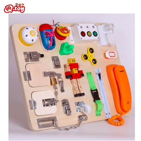 busy board Montessori unlock Toy Essential Educational Sensory Board For Toddlers busyboard intelligence Development Educational ► Photo 1/6