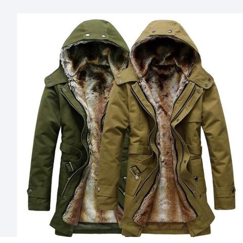 Free Shipping 2022 Winter Men Wadded Jacket Thickening Coat Wool With A Hood Slim Wadded Jacket Long Outerwear Large Size M-xxxl ► Photo 1/6