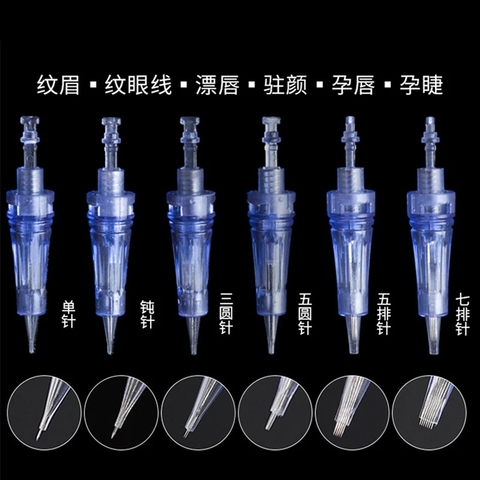 Microblading 10 pcs electric pen derma needles cartridge for 1/3/5/7 dr. a1 a6 pen tattoo needles needle tips ► Photo 1/5