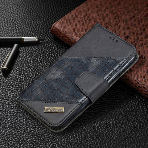 Case For Xiaomi Redmi Note 9 8 7 Pro 10 9S 8T Retro Crocodile pattern Wallet Flip Leather Case For Redmi 9A 9C 7A 8A Book Cover ► Photo 1/6