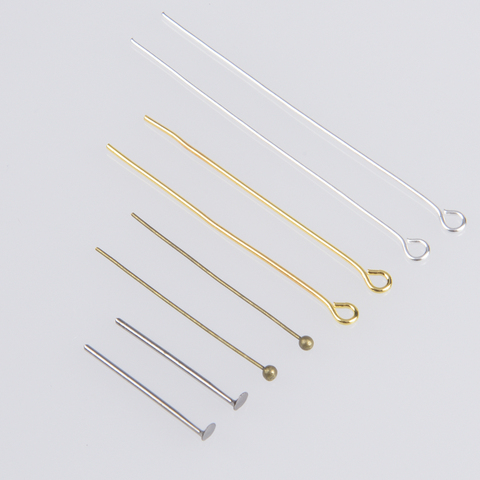 200Pcs/Lot 15 20 30 35 40 45 50mm Eye Ball Flat Head Pins Earrings Diy Findings Accessories Headpins For Jewelry Making Supplies ► Photo 1/6