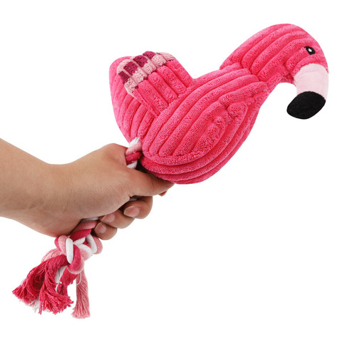 Plush Flamingo Pet Squeaky Toys for Small Dogs Clean Teeth Puppy Dog Chew Toy Squeak Pets Accessories Dog Supplies Octopus Chick ► Photo 1/6