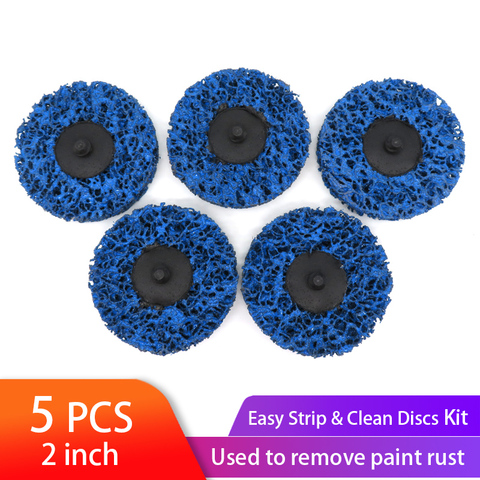 5pcs 2 Inch 50mm Quick Change Roloc Abrasive Disc Easy Strip & Clean Grinding Wheels for Surface Rust Removal Polishing ► Photo 1/6