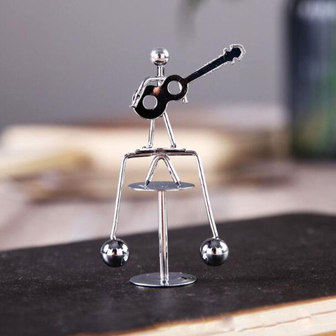 Mini Iron Man Metal Perpetual Balance Physics Science Pendulum Newton Cradle Tumbler Desk Toy Home Decor Miniature Figurines ► Photo 1/6