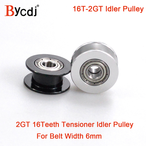 1pcs 2GT 16 Teeth synchronous Idler Pulley Bore 3mm with Bearing for Width 6MM GT2 Timing belt Passive Wheel  16teeth pitch 2mm ► Photo 1/6
