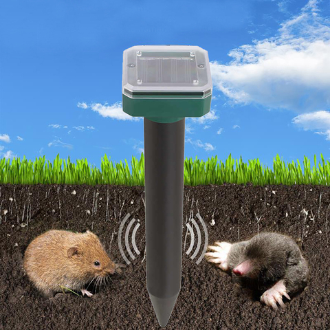 New Hot Solar Powered Ultrasonic Sonic Mouse Mole Pest Rodent Repeller Repellent Yard Outdoor Lamp Yard Garden Repeller ► Photo 1/6