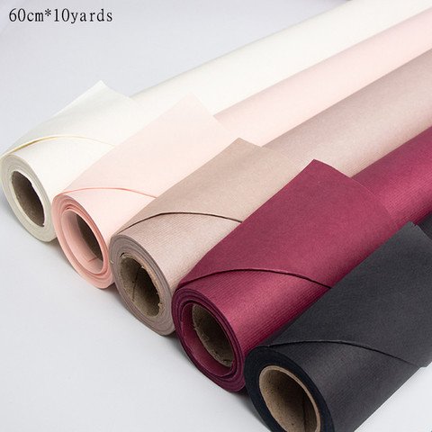 60cm*10yards/roll Thicken Imported Solid Color New Flower Wrapping Paper Floral Kraft Paper Packaging Material ► Photo 1/6