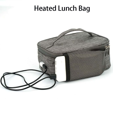 USB Heating Lunch Box Insulation Bag Outdoor Picnic Office Waterproof Oxford Electric Heated Portable Food Storage Lunch Bag ► Photo 1/5