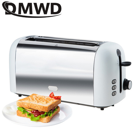 DMWD Widen Stainless Steel Automatic Electric Bread Toaster Mini Household Breakfast Baking Bread Machine Kitchen Tool Toaster ► Photo 1/1