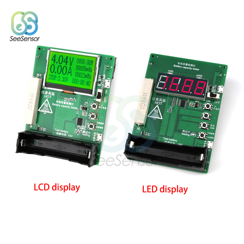 LCD/LED Display Battery Capacity Tester MAh MWh 18650 Lithium Battery Digital Measurement Lithium Battery Power Detector Module ► Photo 1/6