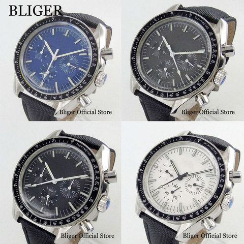 New Luxury 4 Models Automatic 40mm Men's Watch With Sterile Dial Date & Week Function Leather Strap Wristwatch ► Photo 1/5