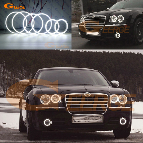 For Chrysler 300C 2004 2005 2007 2008 2009 2010 Excellent 6 pcs Super bright SMD led Angel Eyes kit halo rings DRL ► Photo 1/6