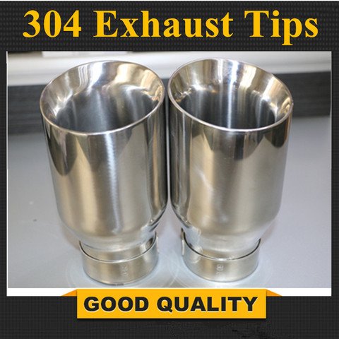 High-quality：Inlet 63mm to Outlet 89mm stainless steel universal Exhaust Tip, Escape car exhaust tip 1 piece ► Photo 1/6