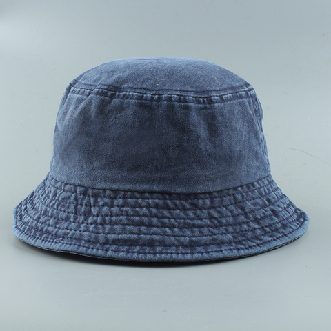 2022 New Foldable Fisherman Hat Washed Denim Bucket Hats Unisex Fashion Bob Caps Hip Hop Gorros Men Women Panama Bucket Cap ► Photo 1/6
