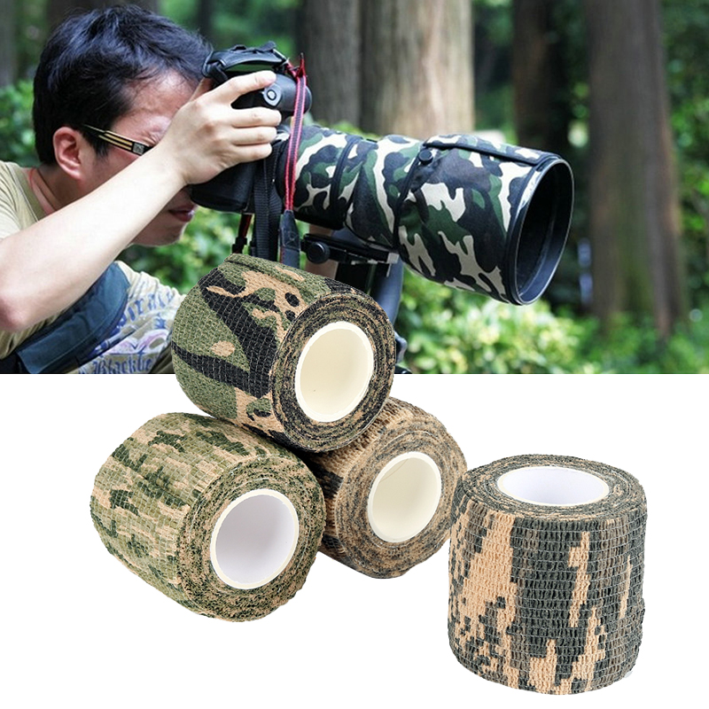 Tactical Camouflage Tape Stealth Hunting Tool Camo Cover Bandage For Scopes Gun 