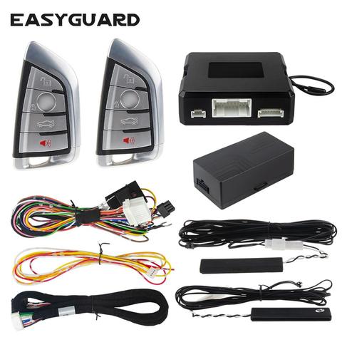 EASYGUARD pke car alarm remote start stop compatible with BMW factory OEM push start button security alarm keyless entry ► Photo 1/6