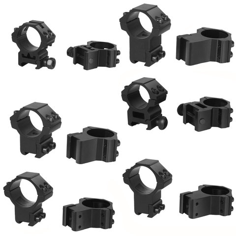 30mm/25mm Diameter Scope Rings One Pair High/Low Dovetail 11mm Picatinny 20MM Rails Adapter For Hunting Riflescope Accessories ► Photo 1/6