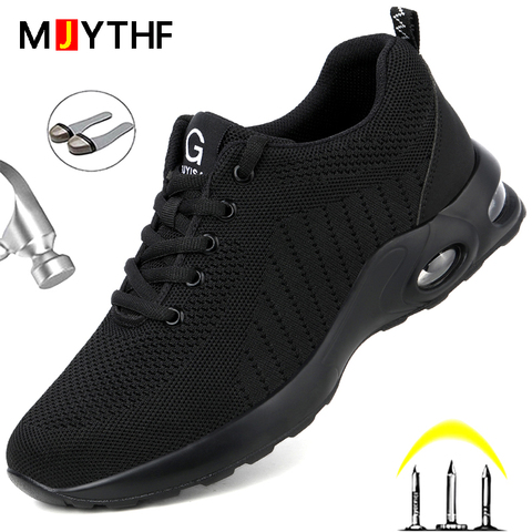 2022 Hot Safety Shoes Men Comfort Men Boots Indestructible Work Shoes Fashion Work Sneakers Male Security Boots Work Footwear ► Photo 1/6