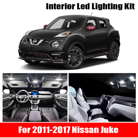 8Pcs White Canbus led Car interior lights Package Kit for 2011 2012 2013 2014 2015 2016 2017 Nissan Juke led interior lights ► Photo 1/6