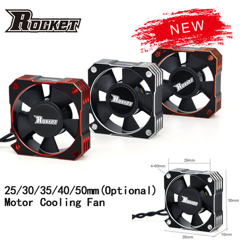 Rocket 25mm 30mm 35mm 40mm 50mm Metal Motor Cooling Fan Heat Dissipation for 1/10 1/8 1/5 1/12 RC Car Brushless Motor ► Photo 1/6