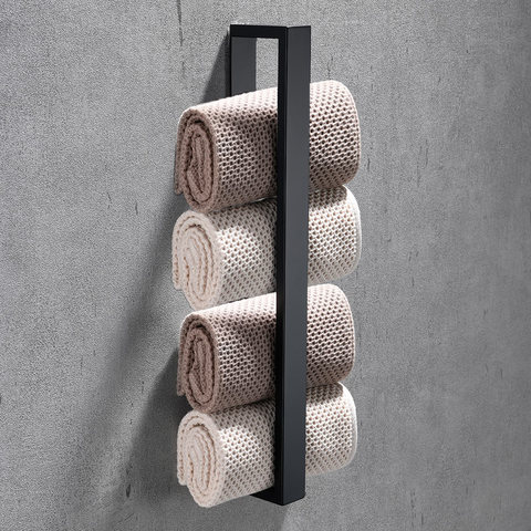 40cm Bathroom Stainless Steel Towel Rack Washcloth Facecloth Holder Self-Adhesive  Home Kitchen Supplies ► Photo 1/6