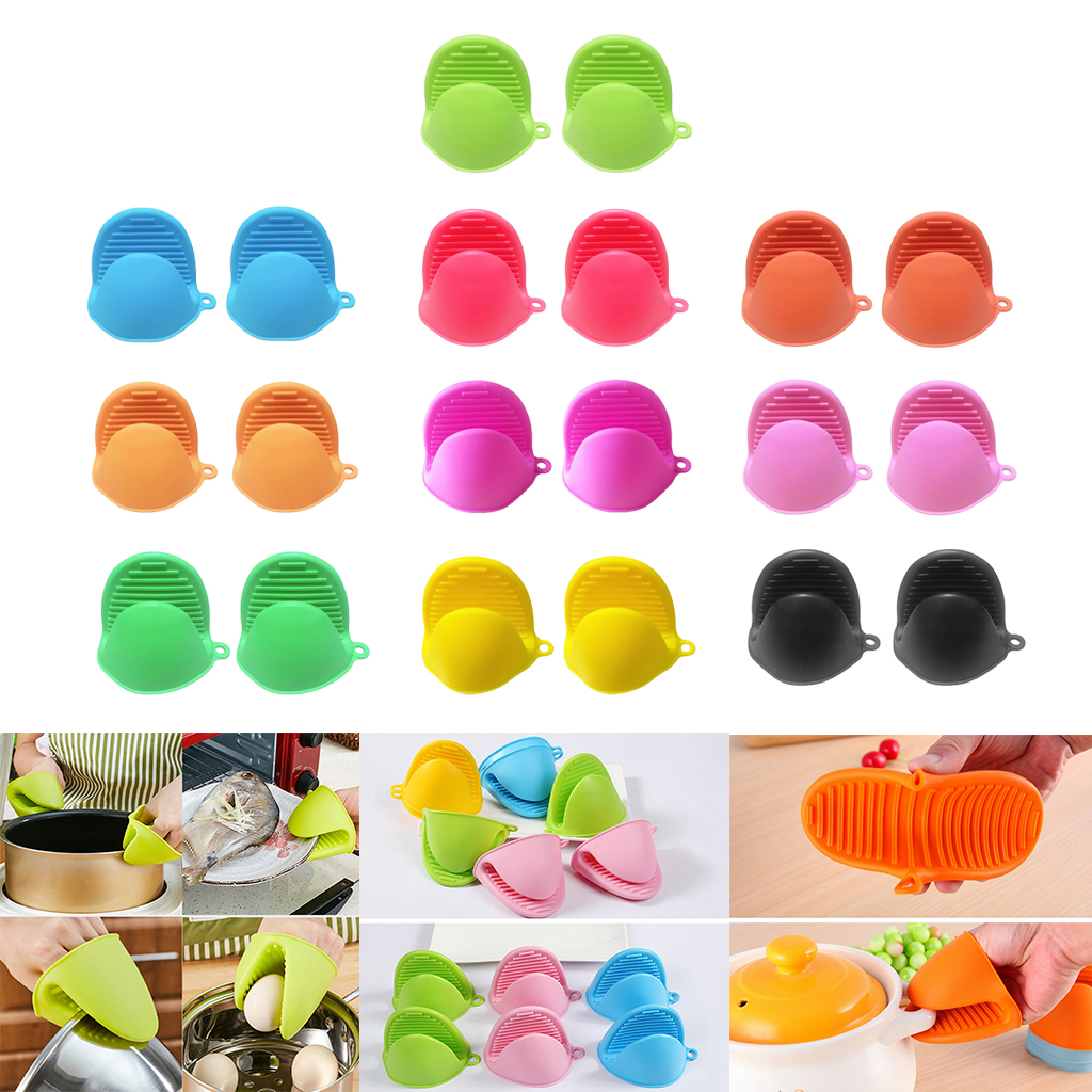 1PC Kitchen Baking Oven Mitts Silicone Heat Resistant Pinch Mitts