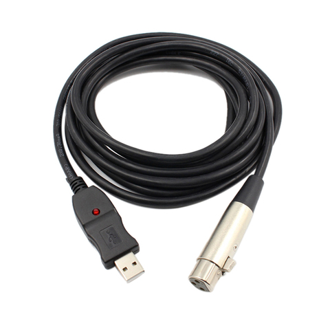 1PC 3M Long USB Male to 3 Pin XLR Female Microphone MIC Studio Audio Link Cable 3M USB Cable ► Photo 1/5