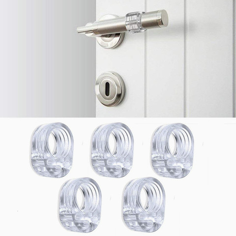 5pcs Door Stopper Transparent Silica Gel Door Handle Buffer Wall Protection Doorknob Bumper Walls Furniture Protective ► Photo 1/6