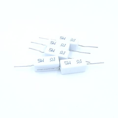 10Pcs 5W 6.2R 6.8R 7.5R 8R 6.2ohm 6.8ohm 7.5ohm 8ohm 6.2 6.8 7.5 8 Horizontal Ceramic Cement Power Resistor Resistance 5% R Ohm ► Photo 1/2