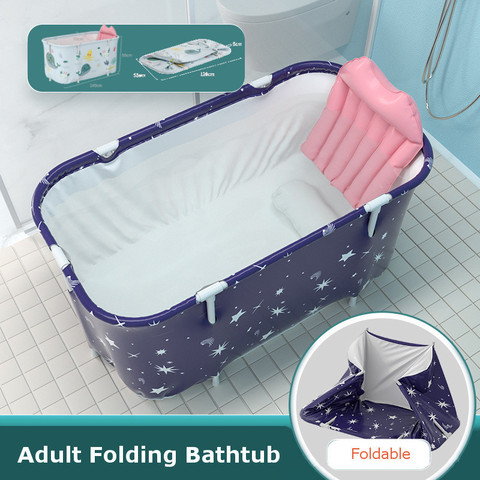 Portable Bathtub Folding Bath Bucket Thicken Shower Barrel Large