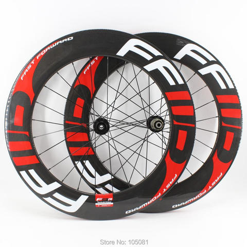 Newest 700C tubular clincher tubeless rim Road bike full carbon bicycle wheelset Thru Axle center lock disc brake hubs Free ship ► Photo 1/6