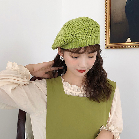 Beret Hats Women Spring Autumn French Hat Girls Solid Color Fashion Autumn Winter Beret Hat for Women Flat Cap Hat Felt Berets ► Photo 1/6