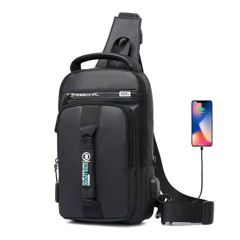 Multifunction Men Crossbody Bag Fashion USB Charge Chest Pack Sling Shoulder Bags Male Waterproof Short Trip Messenger Bag 2022 ► Photo 1/6