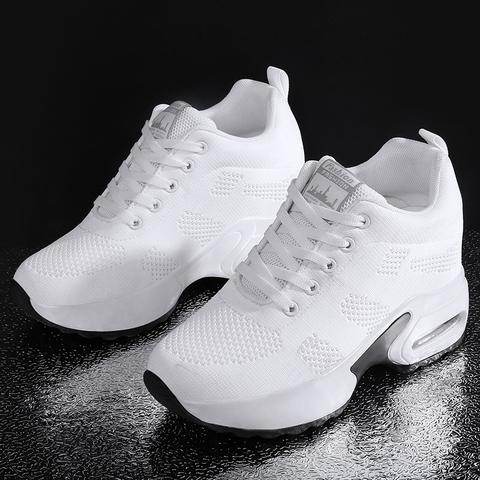 Women Shoes Platform Ladies Sneakers Breathable Women Casual Shoes Woman Air Cushion Fashion Height Increasing Shoes Plus Size ► Photo 1/6