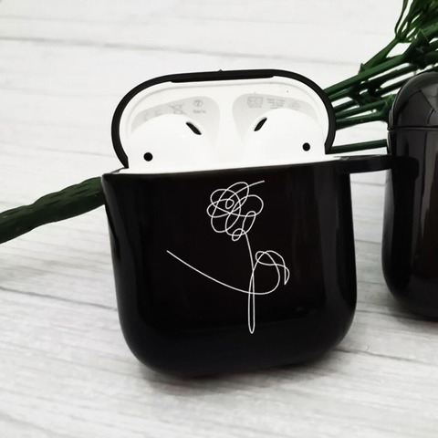 Love Yourself Flower Earphone Case for Airpods1 2 Wireless Bluetooth Earphone Case Abstract Art Line Soft TPU Airpods Cover ► Photo 1/6