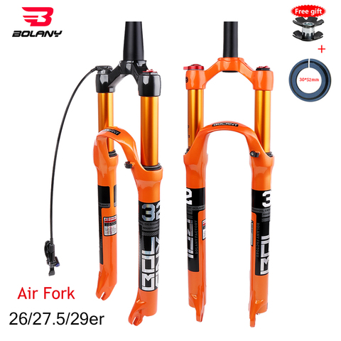 MTB Bicycle Fork Magnesium Alloy Air Suspension 26 27.5 29er Inch 32 HL RL100mm Bike Fork Lockout For Bicycle Accessories bolany ► Photo 1/6