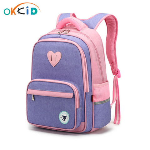 OKKID cute girl school backpack child schoolbag kids kawaii bookbag primary student backpack for girls new year gifts wholesale ► Photo 1/6