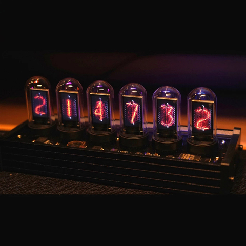 Elekstube IPS Digital Clock 6 Bit RGB Electronic Retro Glow Nixie Tube Time Display Decoration Gift Desk Clock ► Photo 1/1