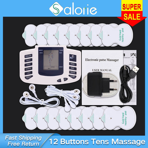 DIGITAL ELECTRONIC MASSAGE THERAPY ACUPUNCTURE MACHINE WITH 6 PADS - NEW