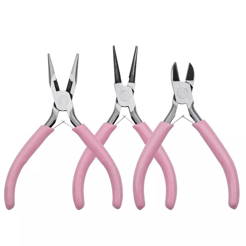 Mini Jewelry PLIERS SET DIY jewelry making and maintenance tool, with scissors, copper wire cutting, oblique pliers, Tweezers ► Photo 1/6