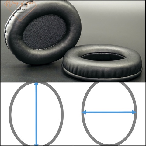 Oval Ellipse Egg Shape Full Size Leather Ear Pad Foam Cushion EarMuff Headphone 70mm 75mm 80mm 85mm 90mm 95mm 100mm 105mm 110mm ► Photo 1/6