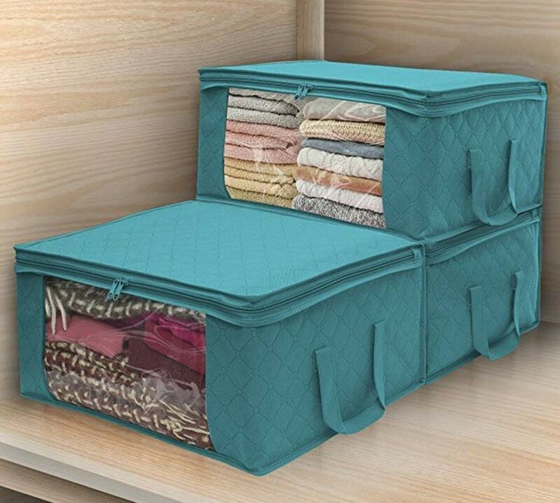 Quilt Large Storage Bags Clothes Laundry Duvet Bed Pillows Shoes Under Bed Box