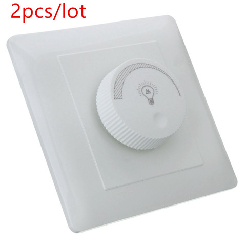 2pcs/lot 220V LED Dimmer Switch Elegant White Adjustable Brightness Controller Filament Lamp Brightness Controller Dimmer ► Photo 1/6