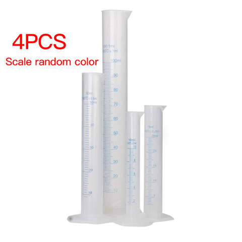 4pcs Plastic Graduated Cylinder Kitchen Laboratory Experiment Test Water Measurement Measuring Tube Cylinder ► Photo 1/6